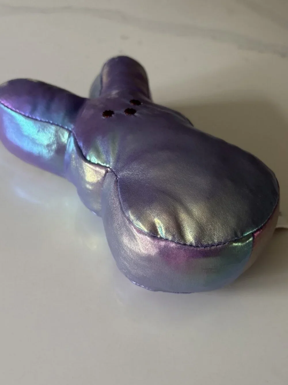 NEW Iridescent shiny PURPLE PEEPS bunny plush stuffed animal toy